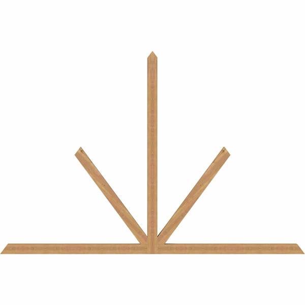 Ekena Millwork Saratoga Timber Gable Bracket, Western Red Cedar, 108"W x 72"H x 3 1/2"D x 3 1/2"F, 16/12 Pitch GBW108X72X0404SAR00SWR - main